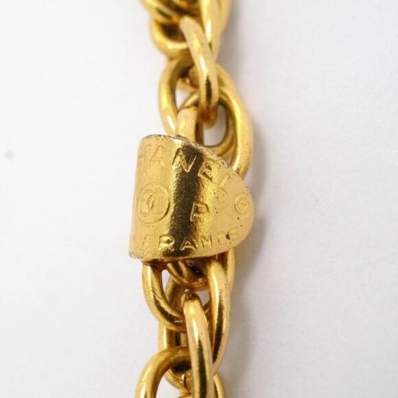 #41  Chanel Necklace Coco Mark Circle GP Plated Gold Ladies - Picture 14 of 16